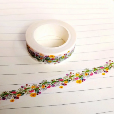 "Gorgeous" - Masking tape fleurs