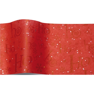 "Ho Ho Ho" - 5 feuilles de papier de soie Noël
