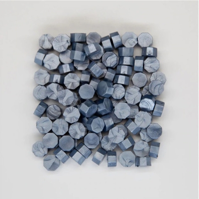 "Brillant" - 100 granulés de cire bleu gris pour sceau