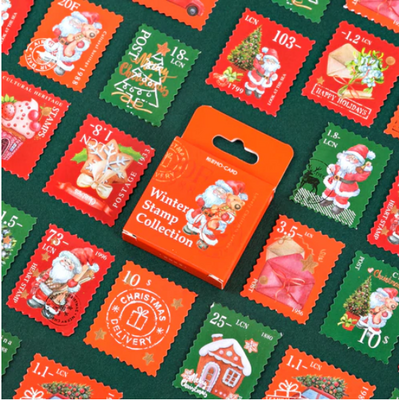 "Mail" - 45 jolis petits timbres de Noël