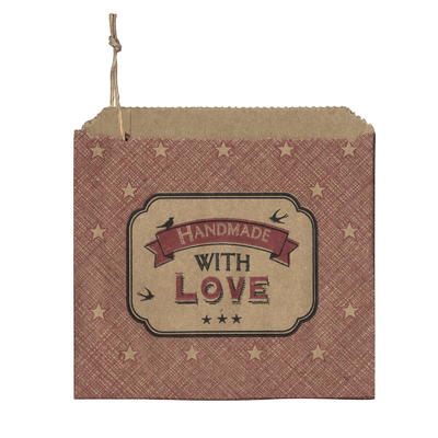 "Handmade with love" - 45 sachets kraft 11x10cm