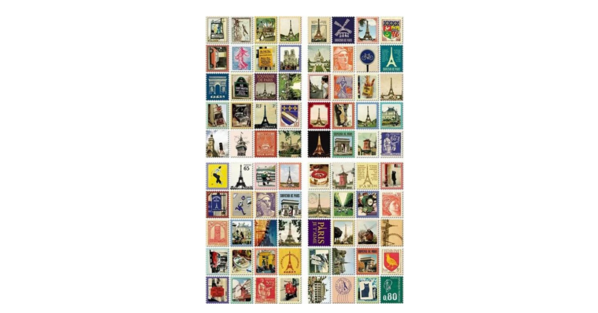 Planche De 24 Timbres Poste Autocollants Lettre Verte 20g – Format A4, Valides Sans Limite, Idéals Pour Colis, Enveloppes Et Cartes