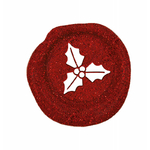 cire sceau rouge noel paillettes