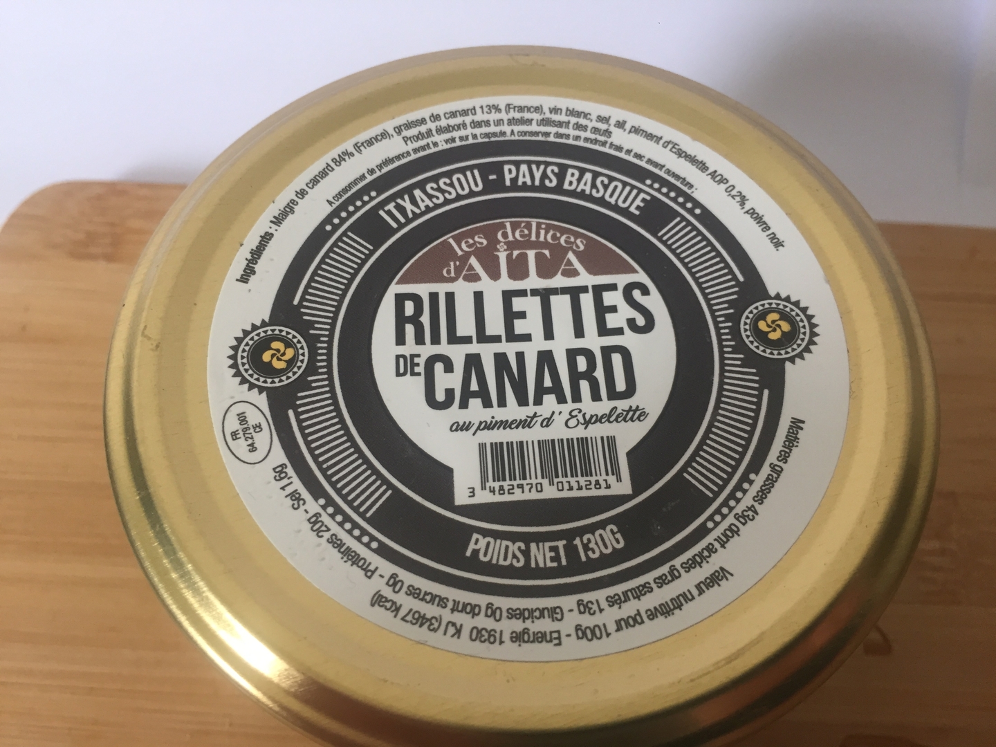 Rillettes de canard au Piment d'Espelette - Pâtés et salaisons - Le