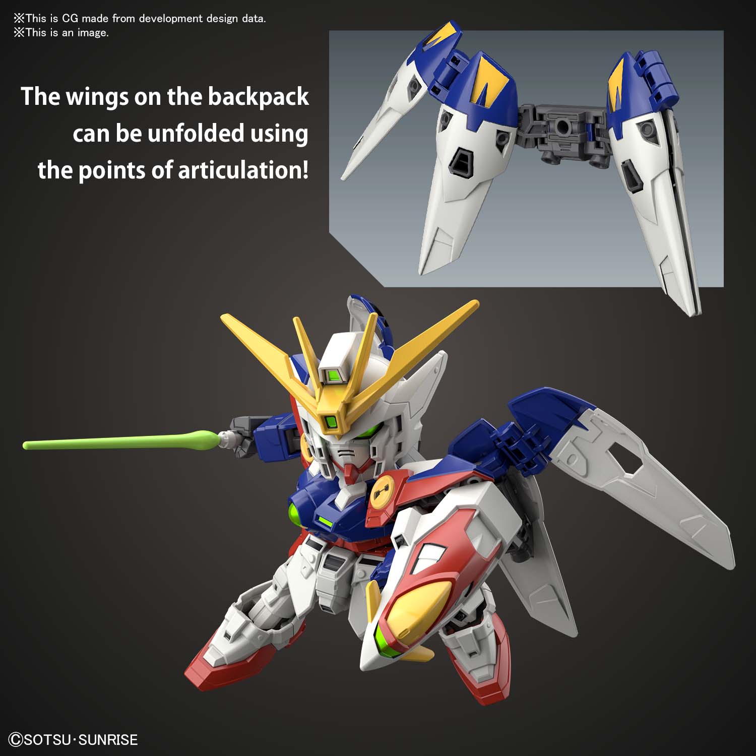 BANDAI GUNPLA SD Gundam EX-Standard Wing Gundam Zero 018 f vue complementaire