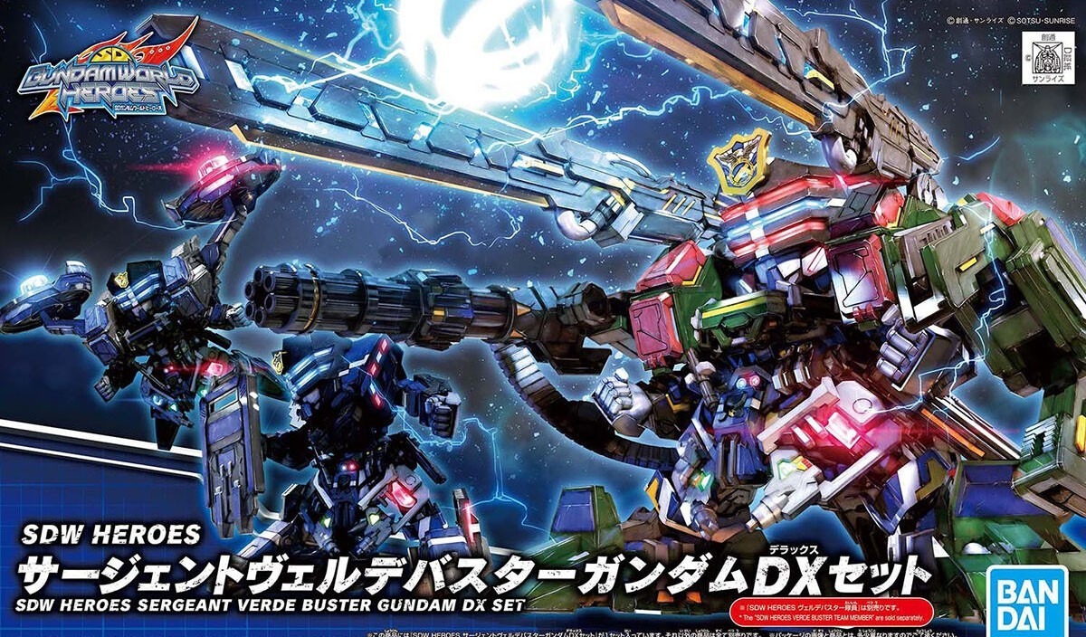 BANDAI GUNPLA SDW Heroes Sergeant Verde Buster Gundam DX Set 11 a boite