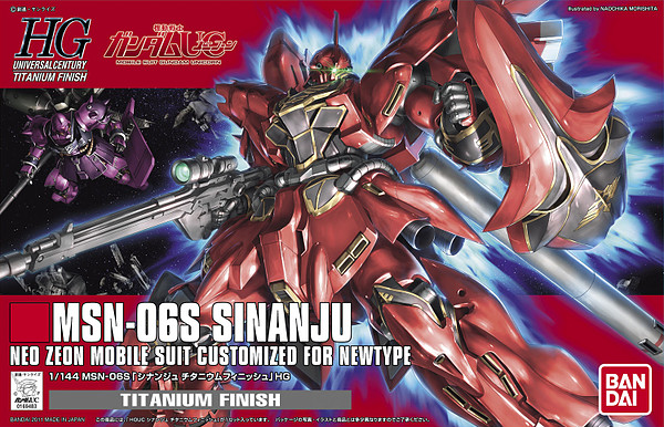 BANDAI GUN32779 BAN969483 GUNPLA HGUC 1/144 SINANJU TITANIUM FINISH