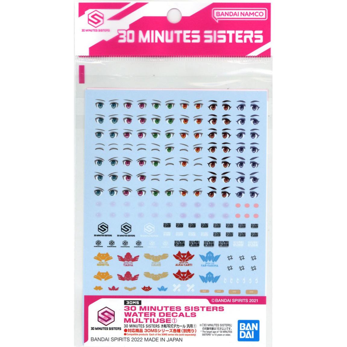 BANDAI 30MS 1/144 30 Minutes Sisters Water Decals Multiuse 1