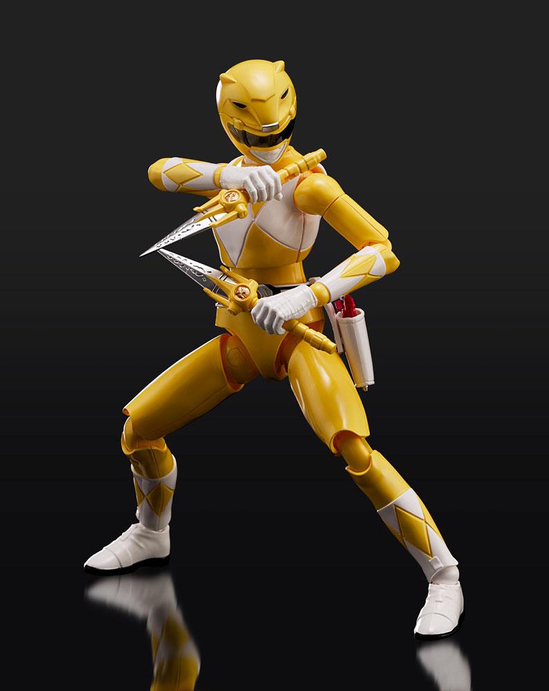 FLAME TOYS Power Rangers figurine Furai Model Plastic Model Kit Yellow Ranger 13 cm