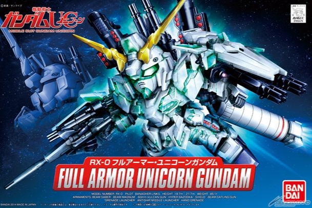 BANDAI GUNPLA BB Full Armor Unicorn Gundam 390 a boite