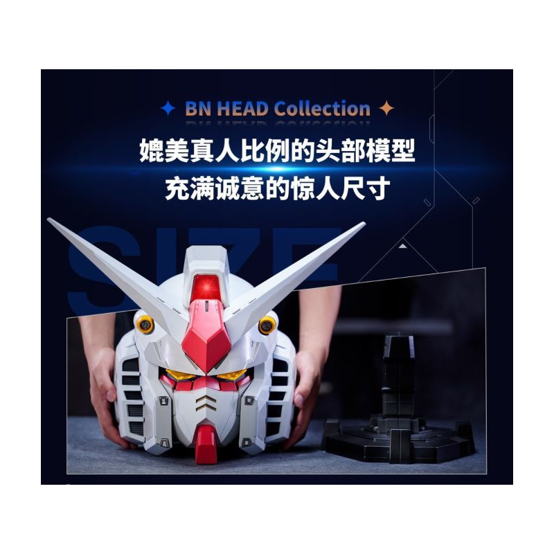 Tête De Gundam RX-78 BN Bandai 47cm - LED Lumineux - Base Incluse - 2023