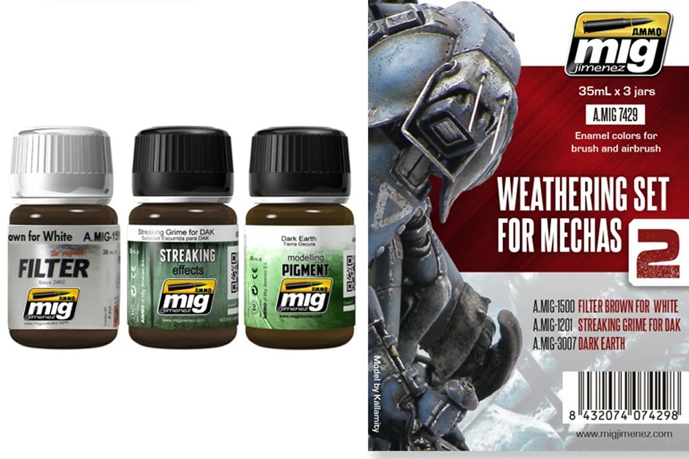 AMMO BY MIG A.MIG-7429 Kit Vieillissement Pour Mechas Weathering 3p