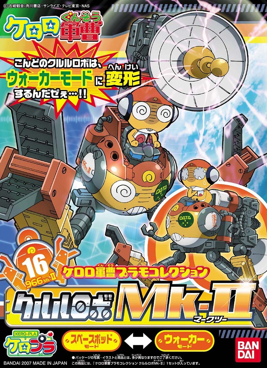 BANDAI Kero-Pla KERORO GUNSO Kululu Robo MK2 Box Art