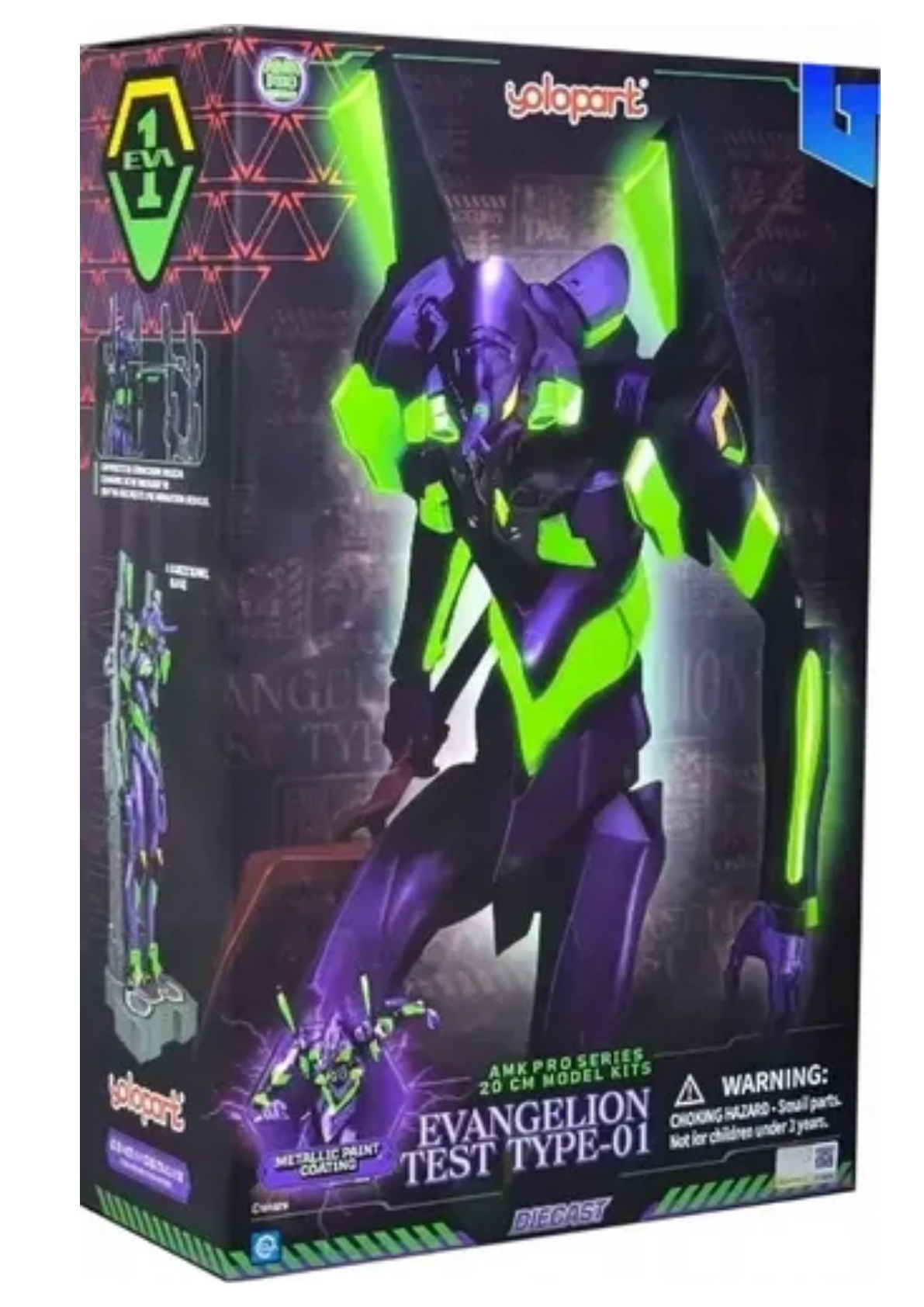 YOLOPARK Neon Genesis Evangelion figurine Model Kit AMK Pro Series Eva-01 Test Type 20 cm