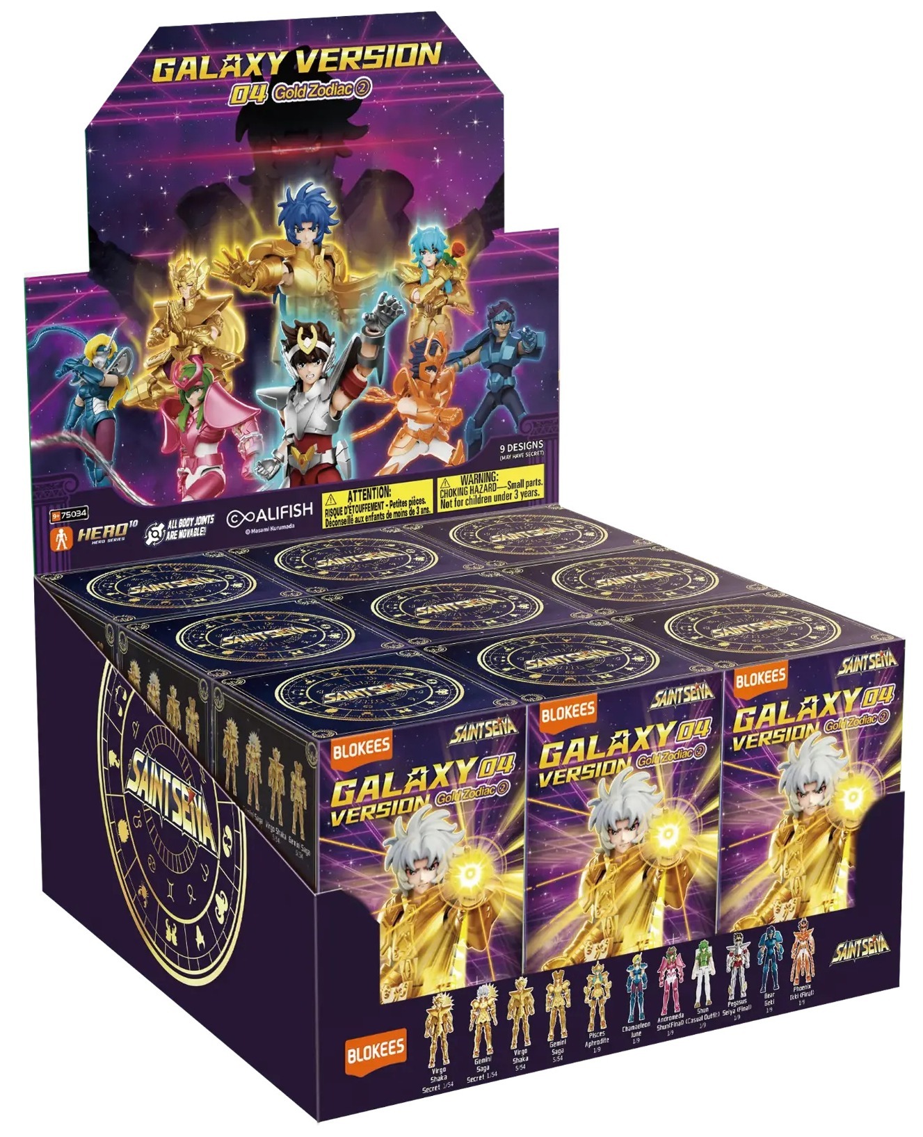 Blokees Saint Seiya Galaxy Version 04 Gold Zodiac Blind Box 9 Pcs A