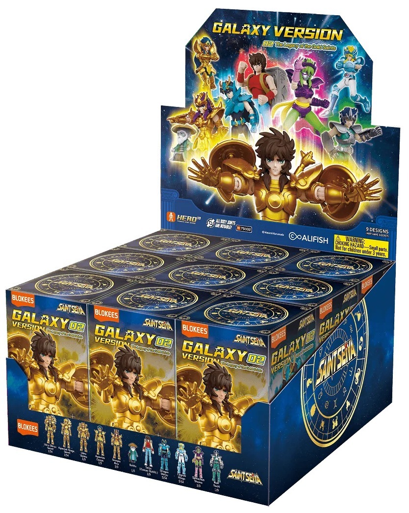 Blokees Saint Seiya Galaxy Version 02 The Legacy of the Gold Saints Blind Box 9 Pcs N