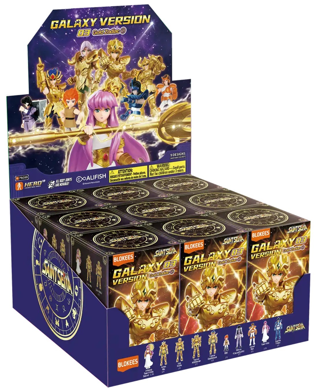 Blokees Saint Seiya Galaxy Version 03 Gold Zodiac ① Blind Boxes 9 Pcs M