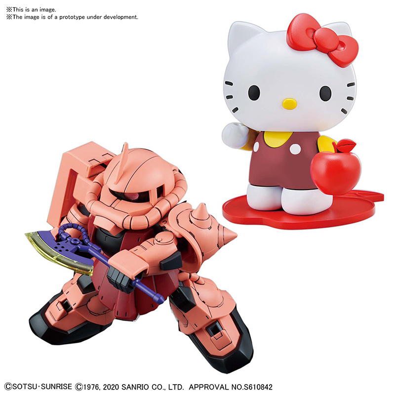 BANDAI GUNPLA Cross Silhouette Hello Kitty / Char’s Zaku II c vue promotionnelle