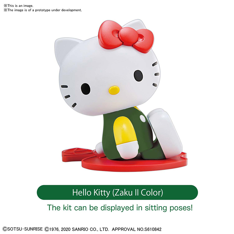 BANDAI GUNPLA Cross Silhouette Hello Kitty / Zaku II d vue promotionnelle