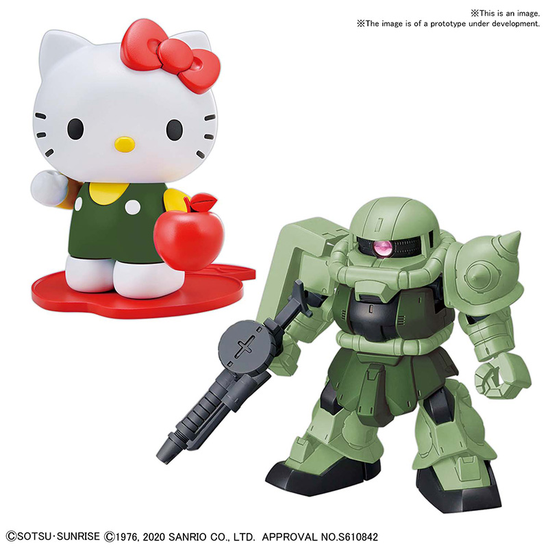 BANDAI GUNPLA Cross Silhouette Hello Kitty / Zaku II c vue promotionnelle