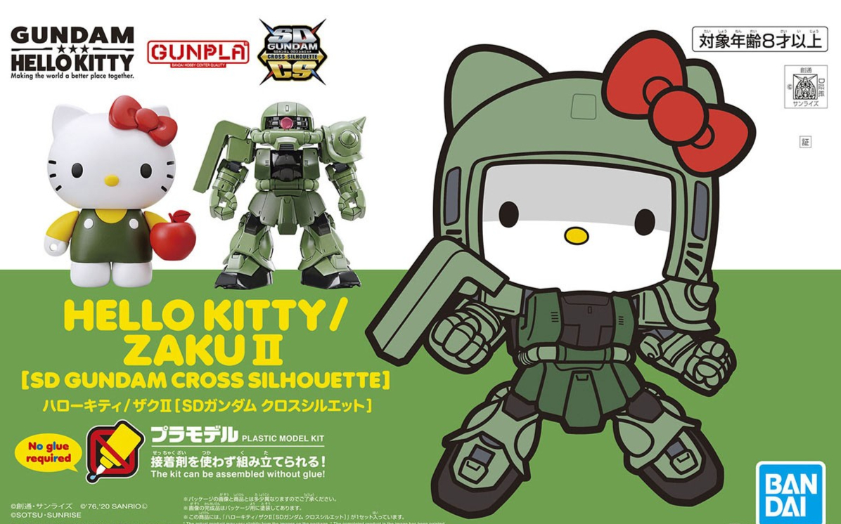 BANDAI GUNPLA Cross Silhouette Hello Kitty / Zaku II a boite