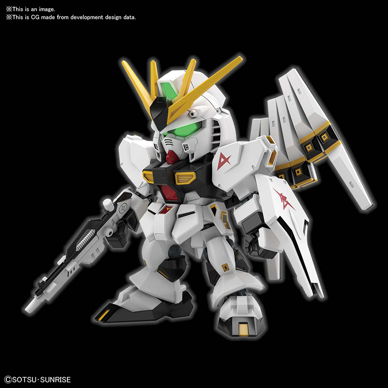 BANDAI GUNPLA SD Gundam EX-Standard Nu Gundam 016 c vue promotionnelle