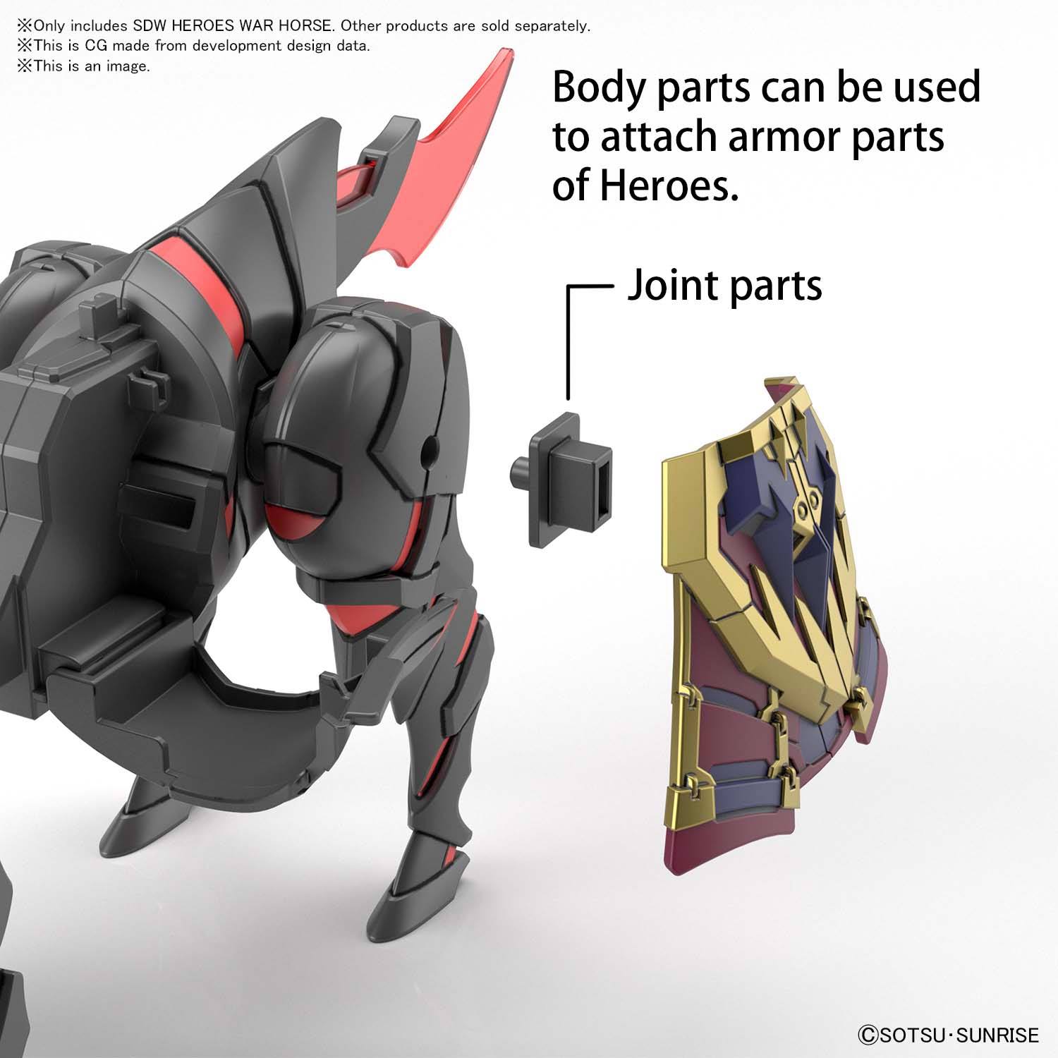 BANDAI GUNPLA SDW Heroes War Horse 07 d vue promotionnelle
