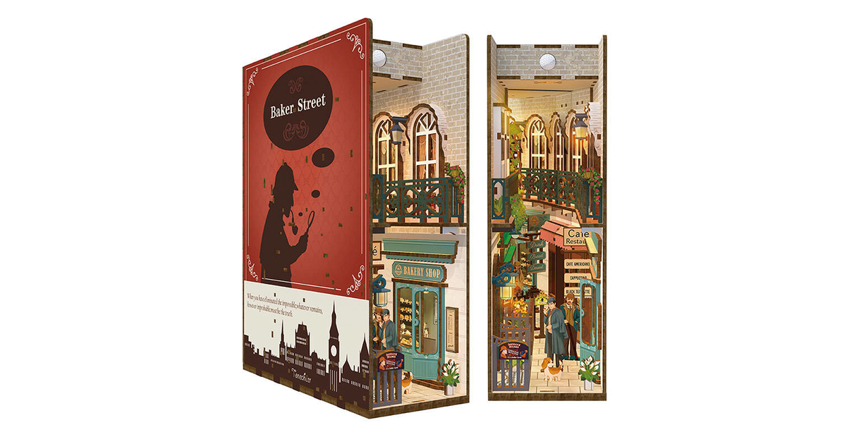 Book Nook Baker Street Sherlock Holmes - Maquette 3D En Bois à Monter, Tonecheer