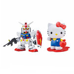 BANDAI GUNPLA SD EX-Standard Hello Kitty / RX-78-2 Gundam b fond blanc