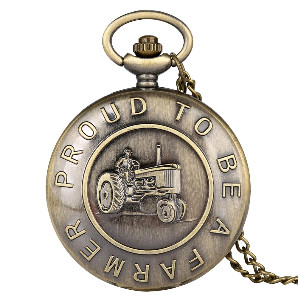 Montre-de-poche-Quartz-pour-hommes-et-femmes-r-tro-Bronze-fier-d-tre-un-fermier