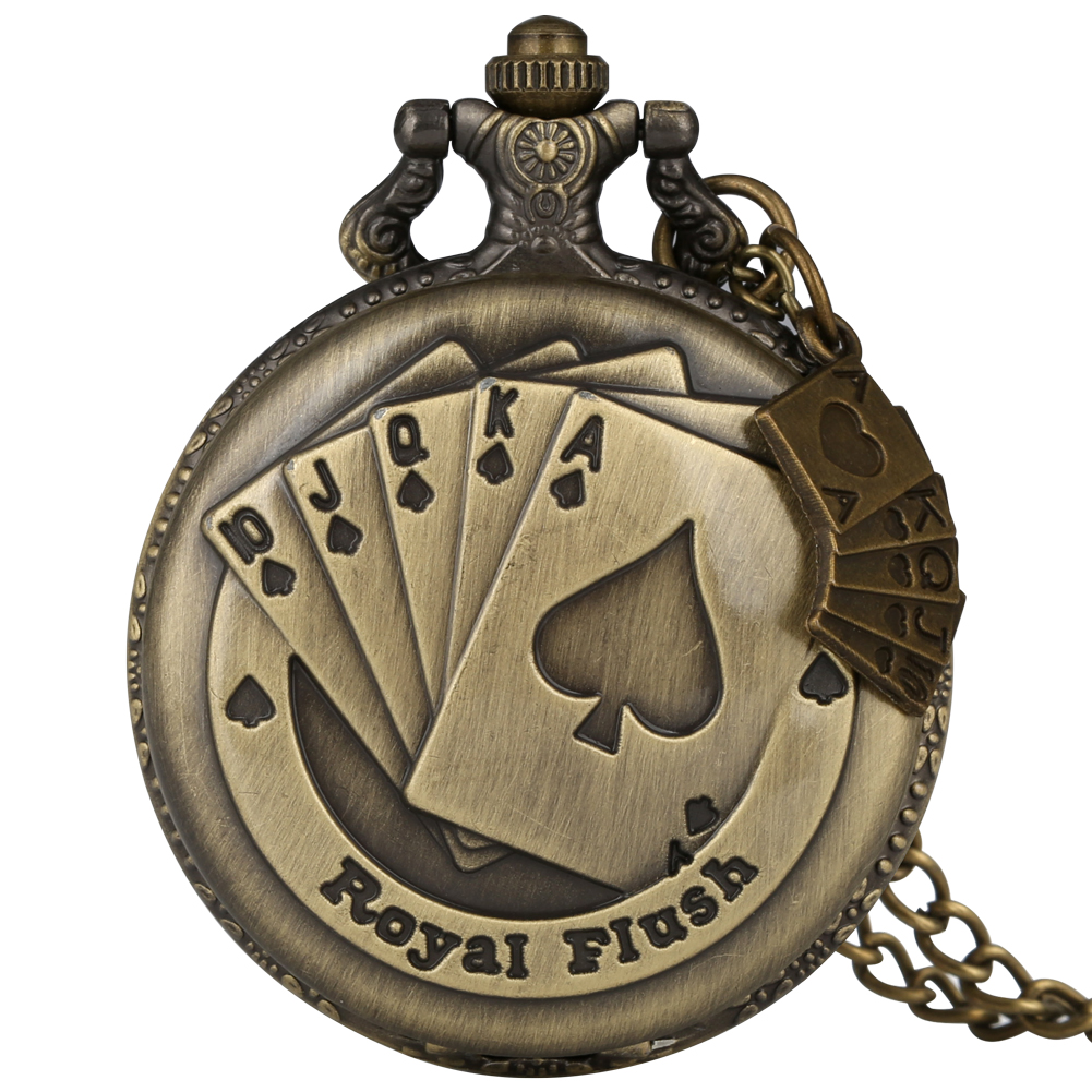 Montre-de-poche-quartz-r-tro-en-bronze-carte-de-poker-affleurante-collier-pendentif-d-contract