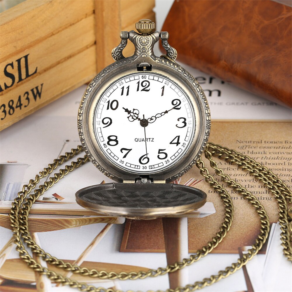 Montre-de-Poche-Quartz-en-Bronze-Gaufr-pour-Pompiers-Classique-R-tro-Souvenir-Pendentif-Horloge-Cadeaux