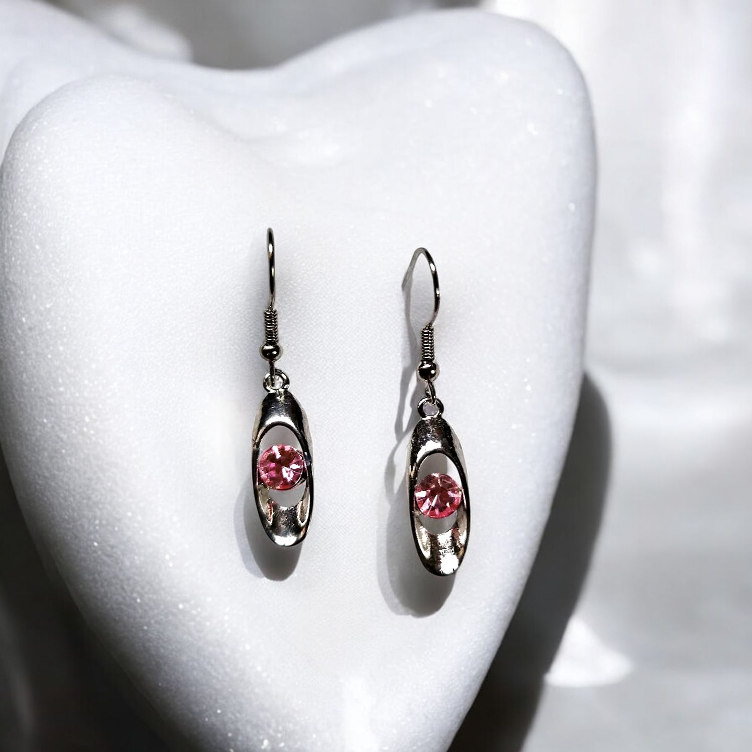Boucles dOreilles Élégantes avec Cristaux Roses