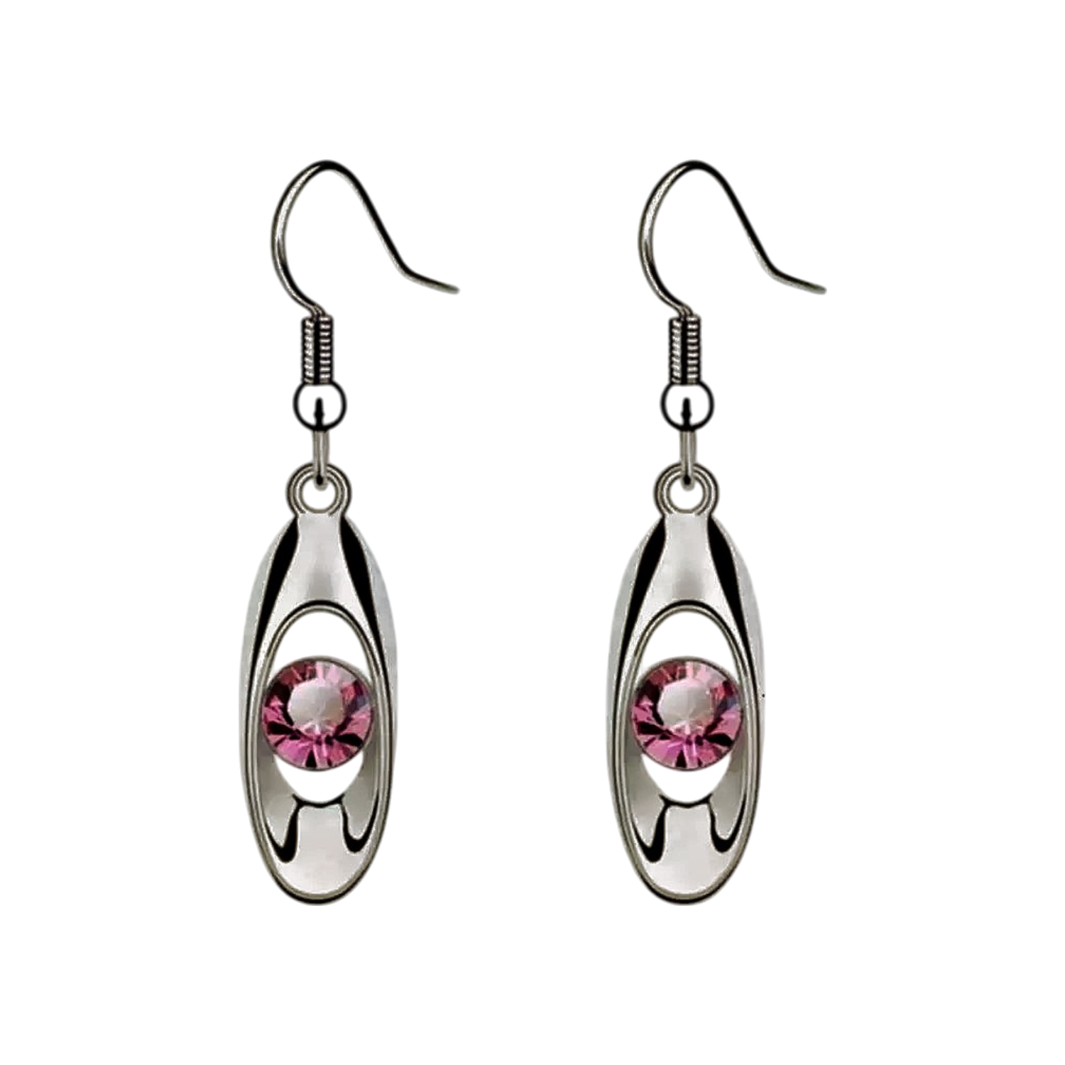 Boucles dOreilles Élégantes avec Cristaux Roses