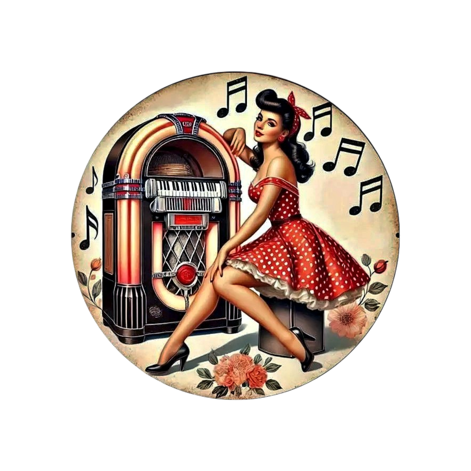Magnet Rétro Juke-Box Pin-up