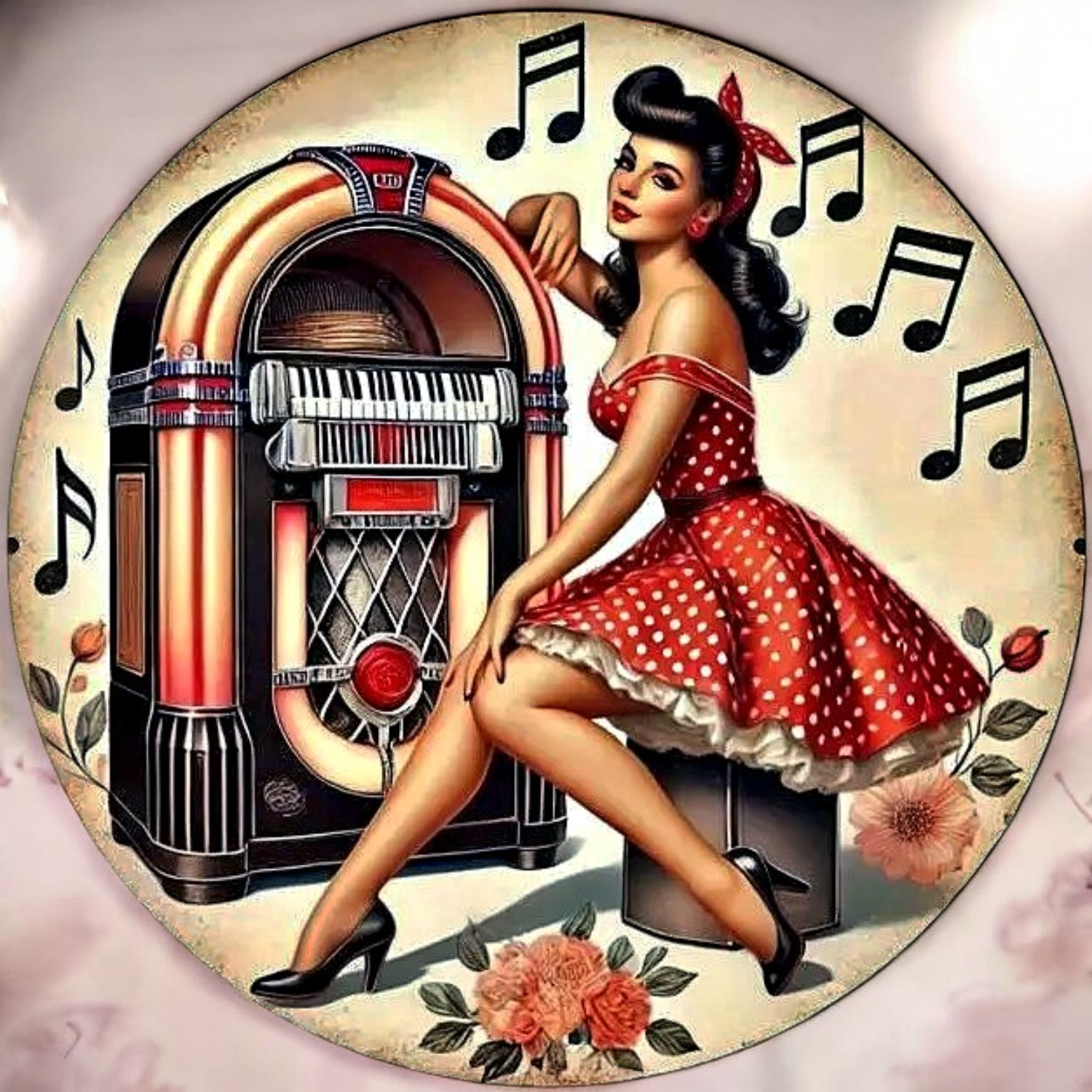 Magnet Rétro Juke-Box Pin-up