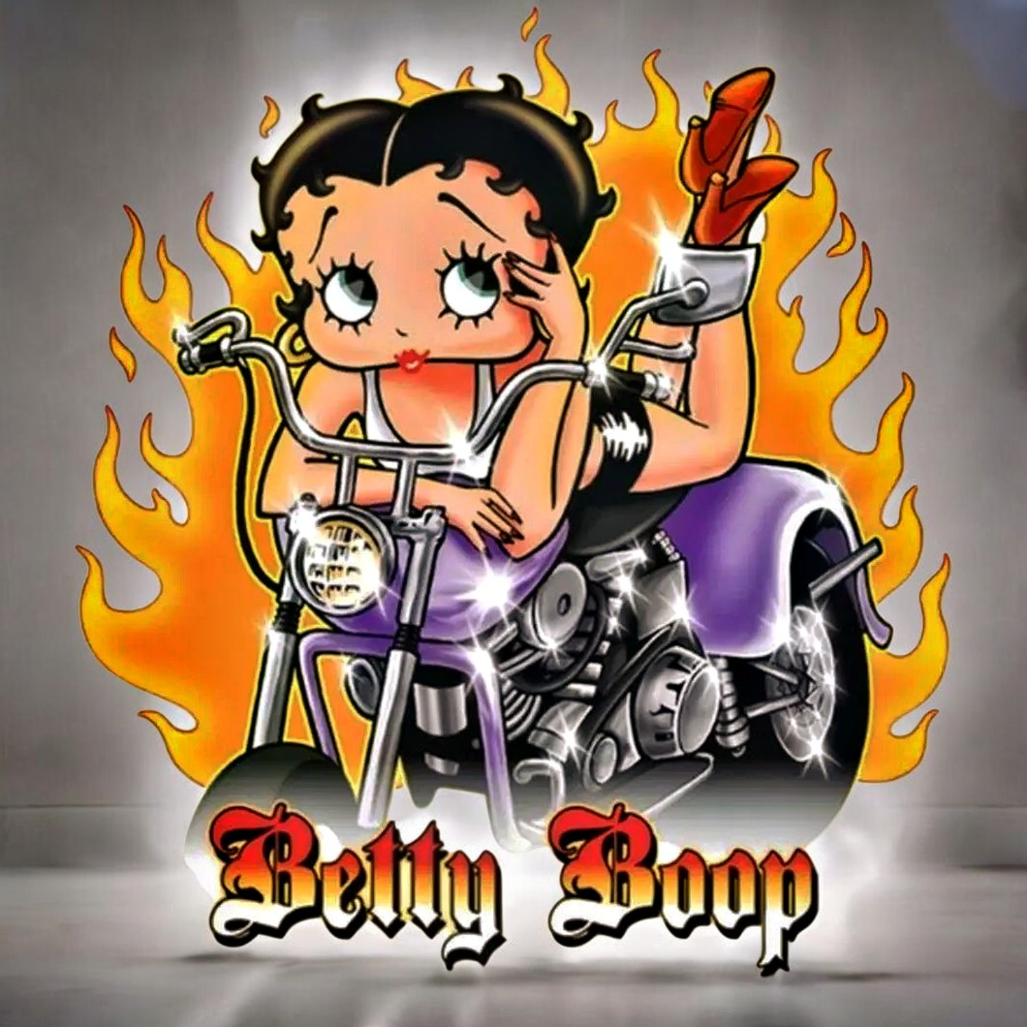 Betty Boop Motard Magnet Frigo
