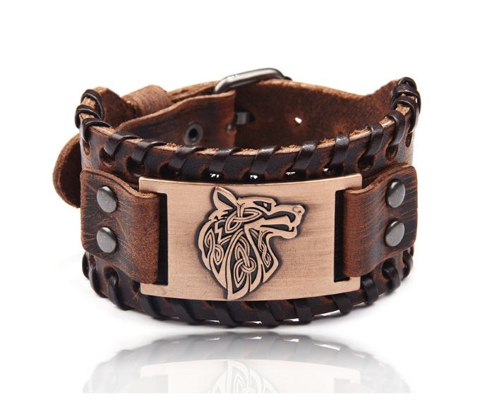 Bracelet viking Cuire
