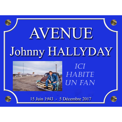 Plaque de Rue Johnny Hallyday