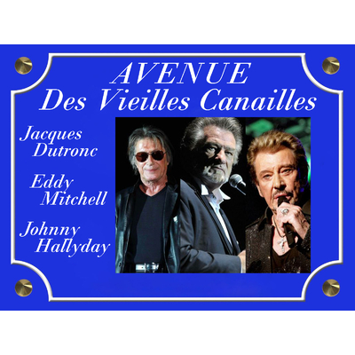 Plaque de Rue Avenue Des Vieilles Canailles