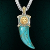 collier-homme-pendentif-homme-bijoux-homme-tete-de-mort-Collier-avec-pendentif-Lion-Turquoise-corne-de