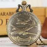 FOKKER-montre-de-poche-Quartz-en-Bronze-DR-1-seconde-guerre-mondiale-avion-r-tro-Steampunk
