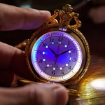 Montre-de-poche-quartz-Shoous-LED-affichage-num-rique-arabe-train-en-bronze-moteur-lomat-ritive