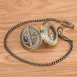 Montre-de-poche-m-canique-en-Bronze-pendentif-Antique-grav-la-main-horloge-de-poche-lune