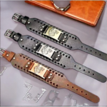 Bracelet Cuir Viking Loup
