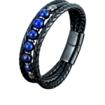 Bracelet cuir Lapis Lazuli