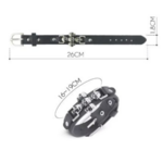 Bracelet en Cuir avec tête de mort