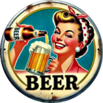 Magnet Vintage Décorative Bière Rétro