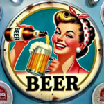 Magnet Vintage Décorative Bière Rétro