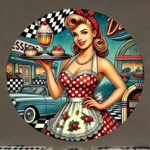 Magnet Rétro Serveuse Années 50